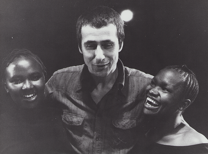 1975 - WORKOUT, UNI Nairobi, Kurt Bildstein with actresses Lydiah and Ann &copy;FTM