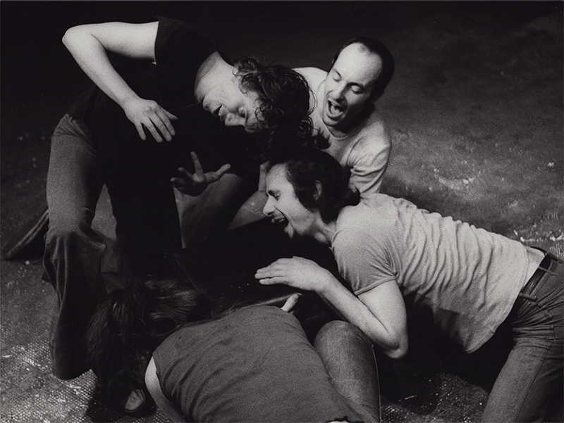 1976 - Demo Arbeitsweise FTM, W&ouml;rthstr 9 (Benno Ifland, Colin Gilder, Kurt Bildstein, Werner Eckl)&copy;W Giesche