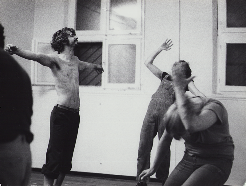 1976 - Demo Arbeitsweise FTM, W&ouml;rthstr 9 (Kurt Bildstein, Benno Iflland, Gaby Schmid) &copy;W Giesche