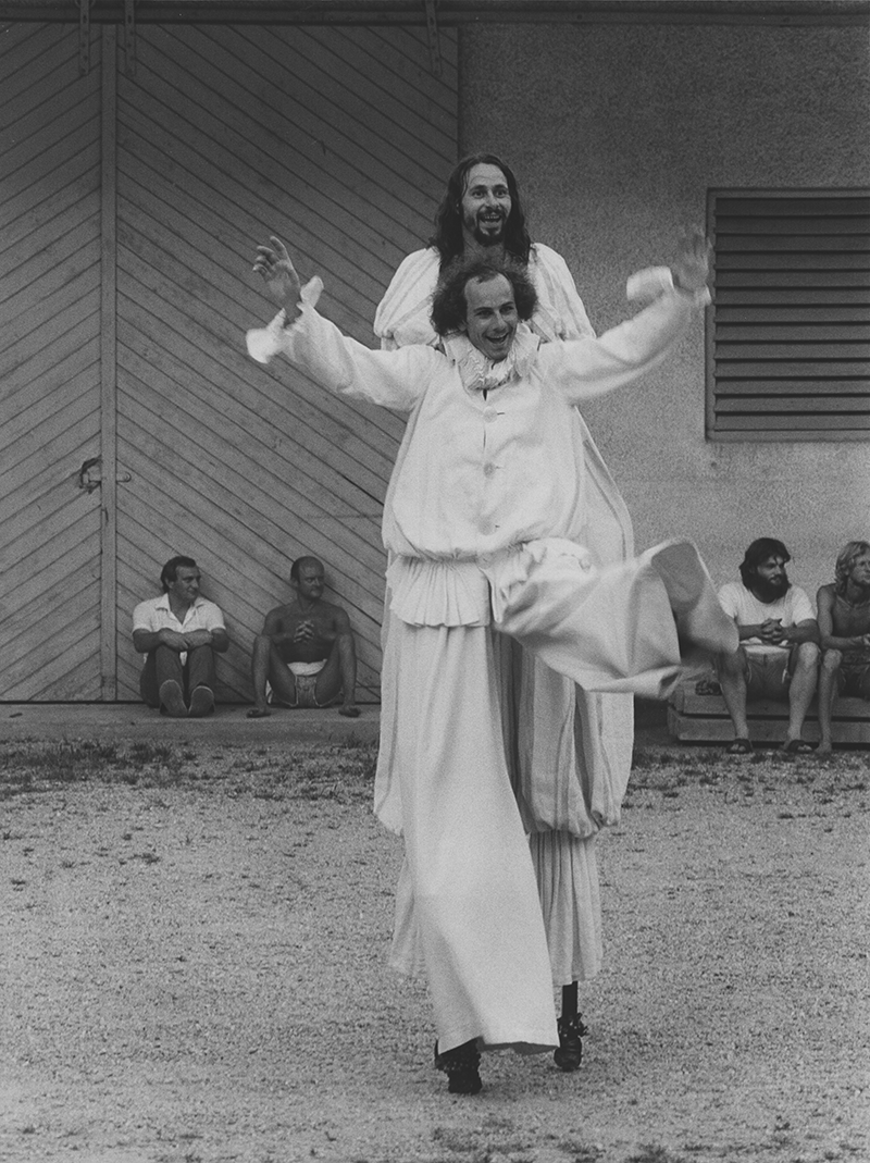 1980 - Dorffest, Wei&szlig;e Clowns (Kurt Bildstein, Siegi Maschek) &copy;Giesche