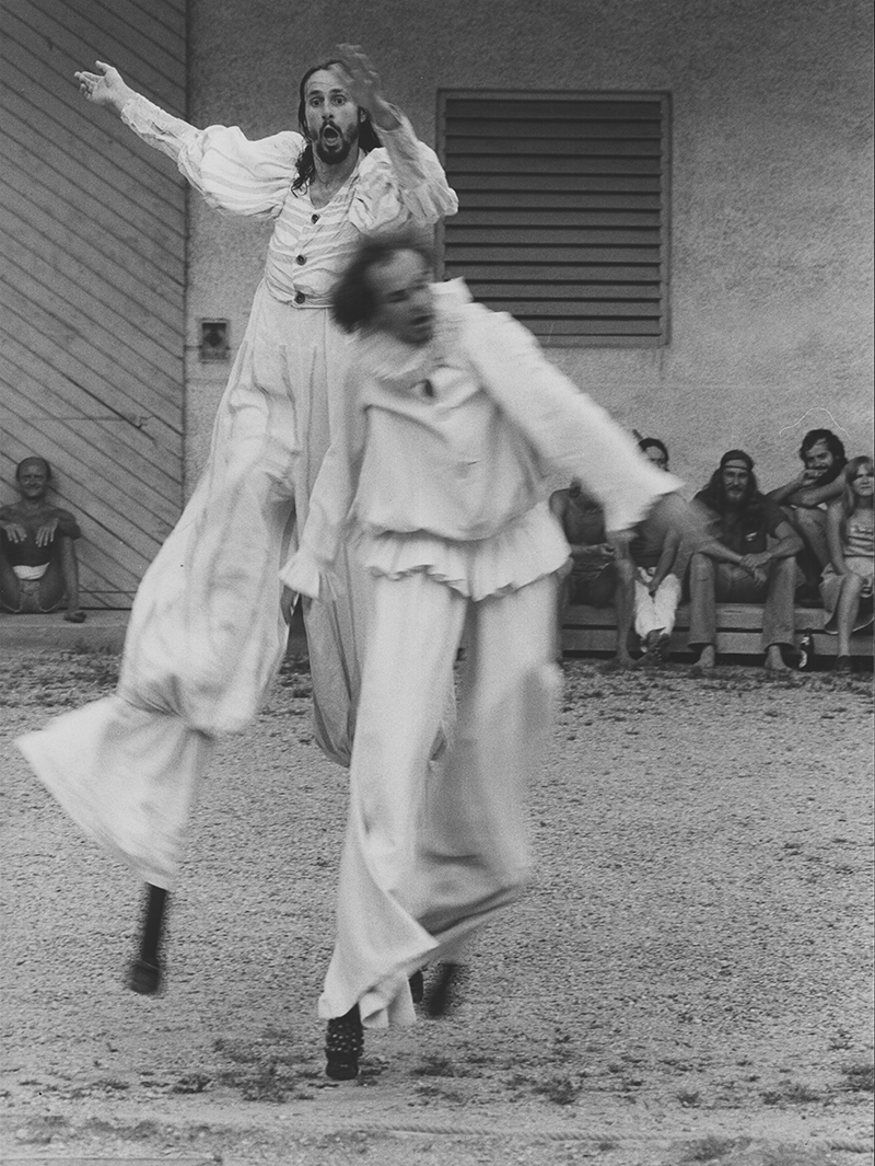 1980 - Dorffest, Wei&szlig;e Clowns (Kurt Bildstein, Siegi Maschek) &copy;Giesche