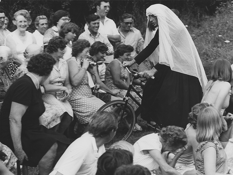 1980 - Dorffest, Oberf&ouml;rster (Siegi Maschek) &copy;Giesche